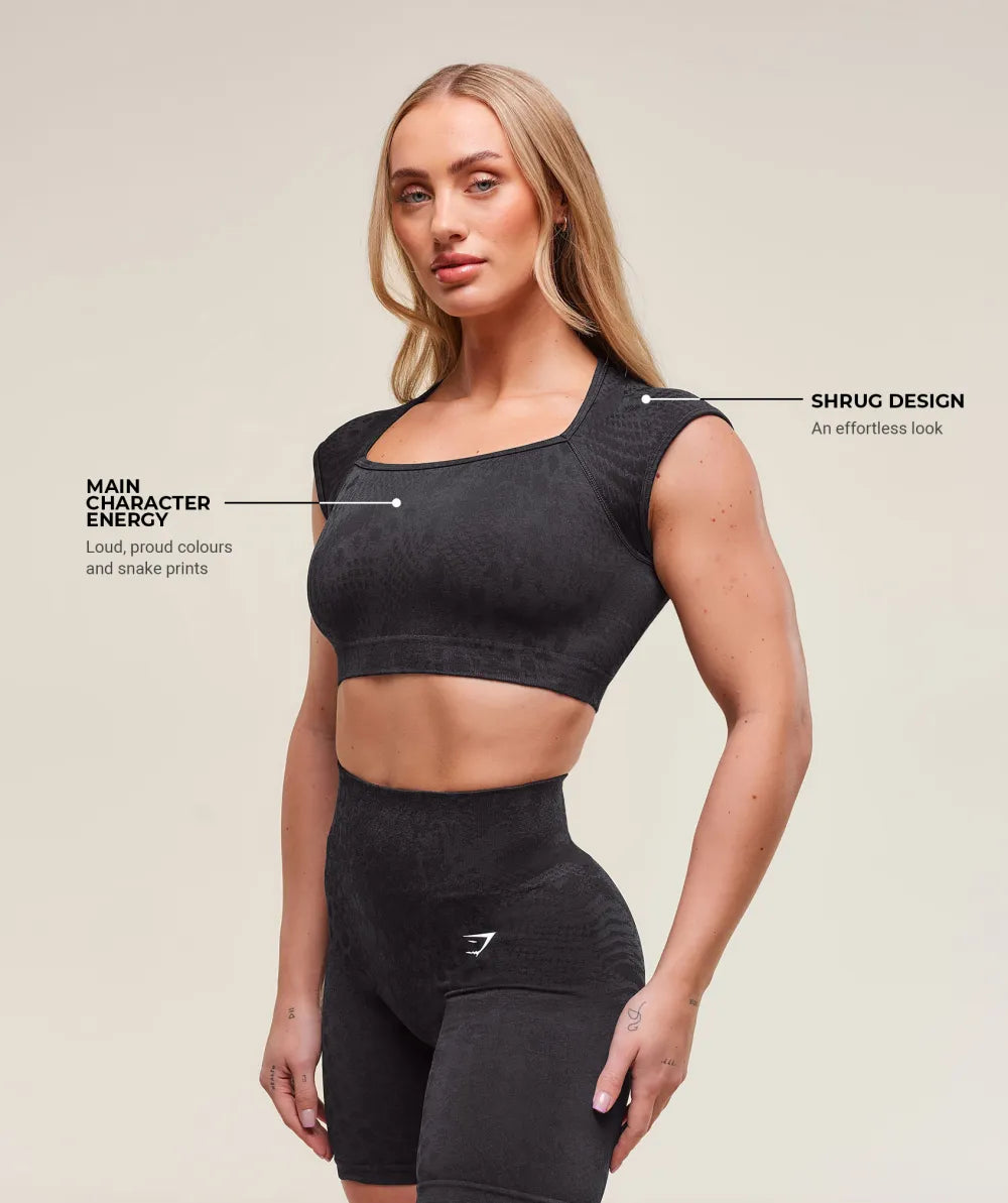 Adapt X Whitney Animal Seamless Crop Top