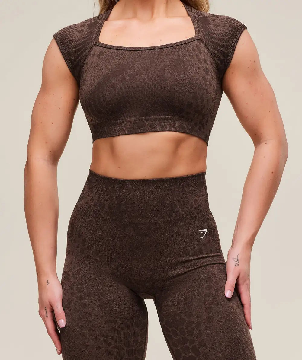 Adapt X Whitney Animal Seamless Crop Top