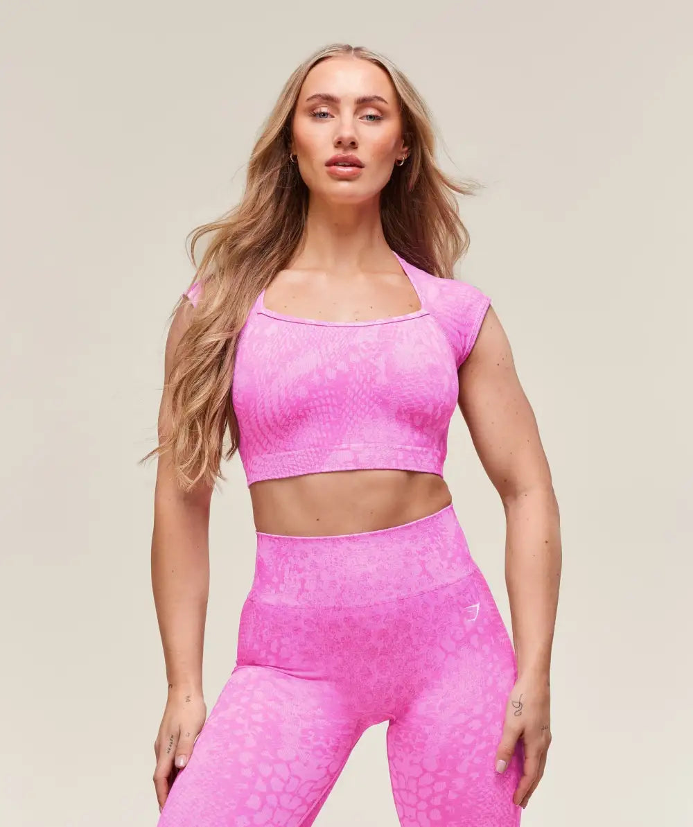 Adapt X Whitney Animal Seamless Crop Top