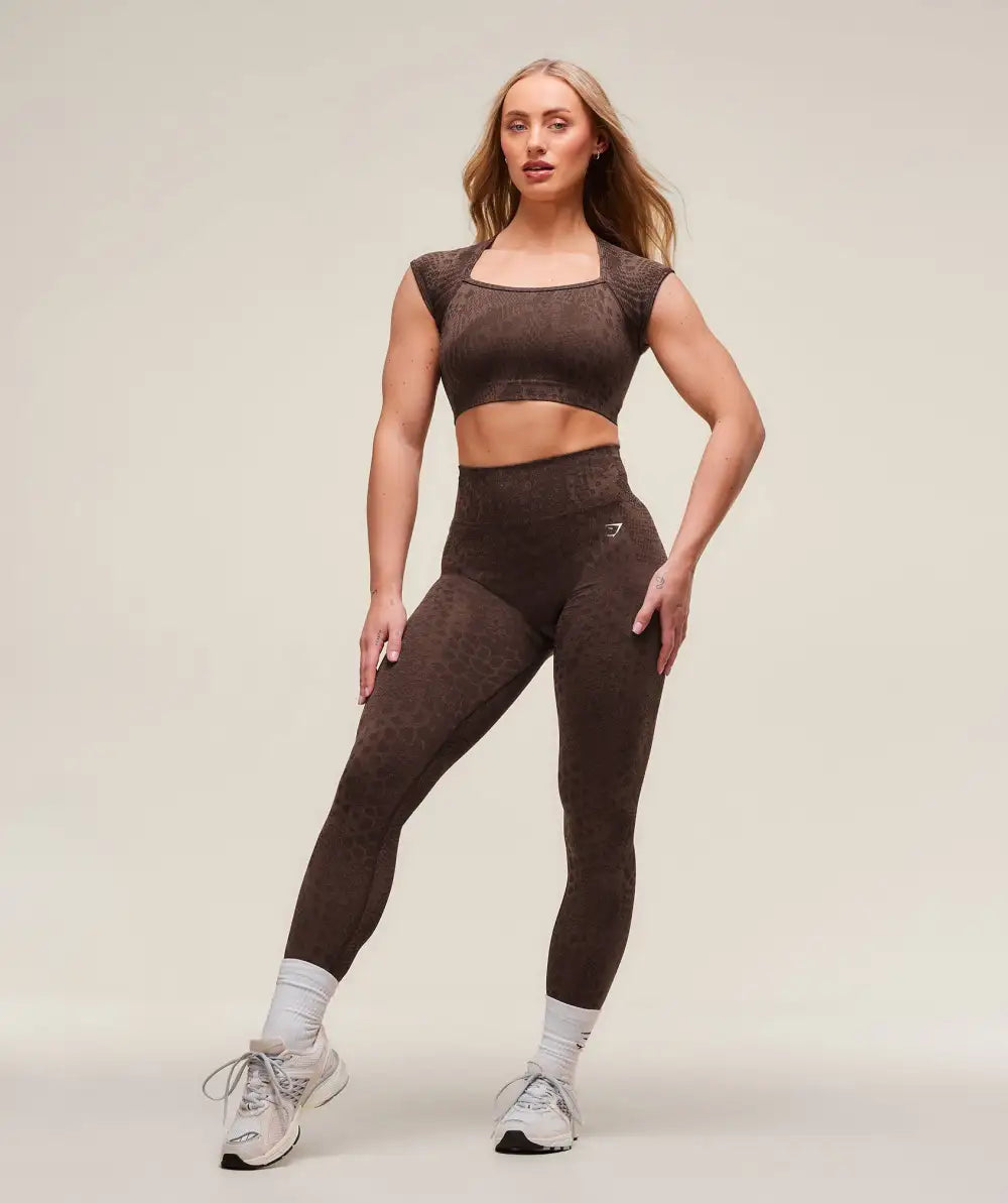 Adapt X Whitney Animal Seamless Crop Top