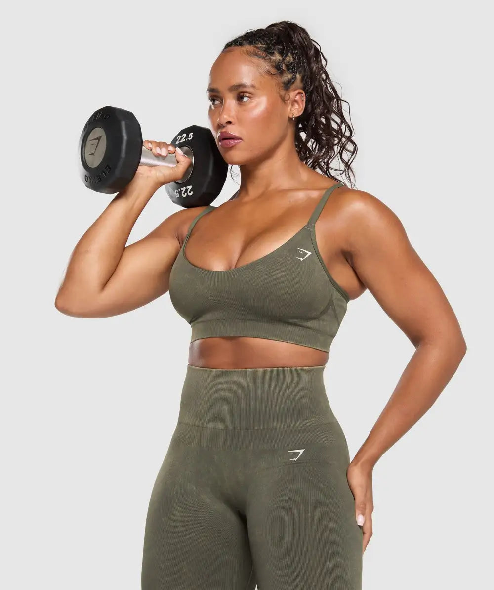 Gains Seamless Washed Sports Bra