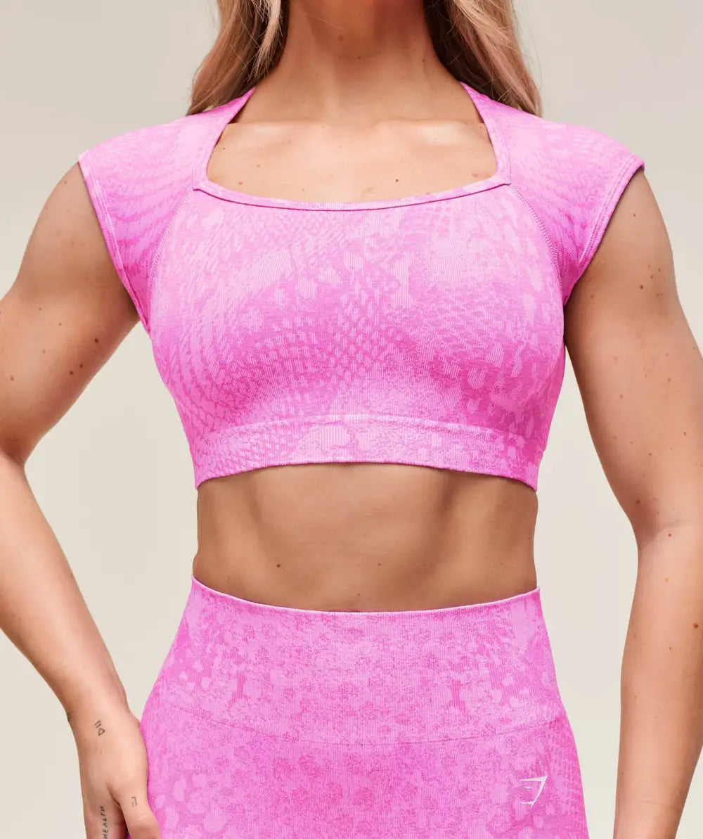Adapt X Whitney Animal Seamless Crop Top