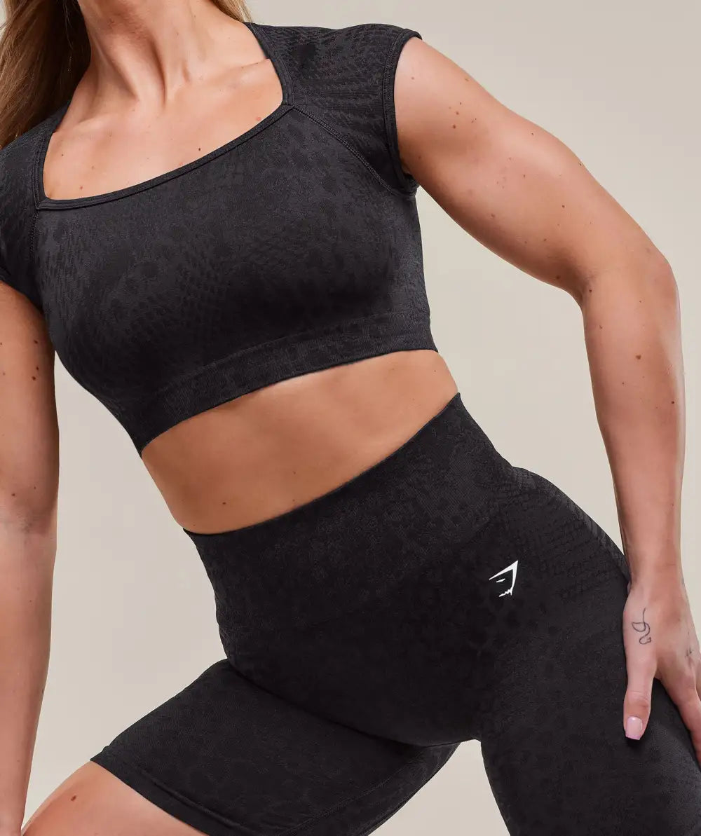 Adapt X Whitney Animal Seamless Crop Top