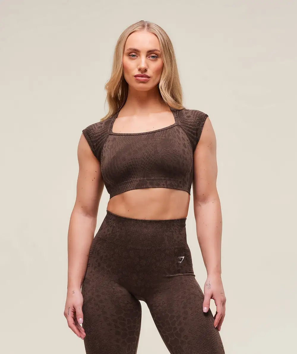 Adapt X Whitney Animal Seamless Crop Top