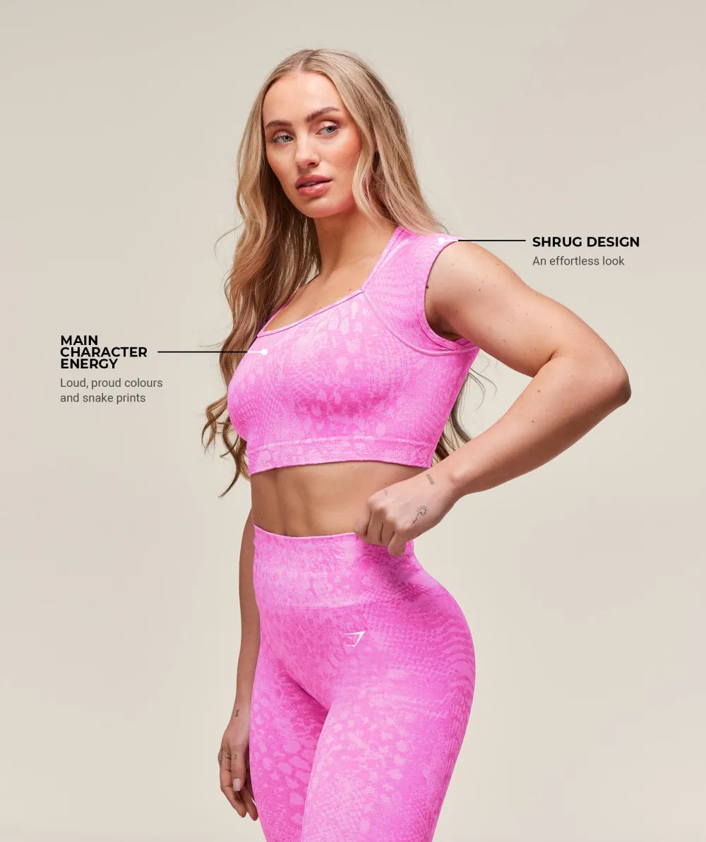 Adapt X Whitney Animal Seamless Crop Top