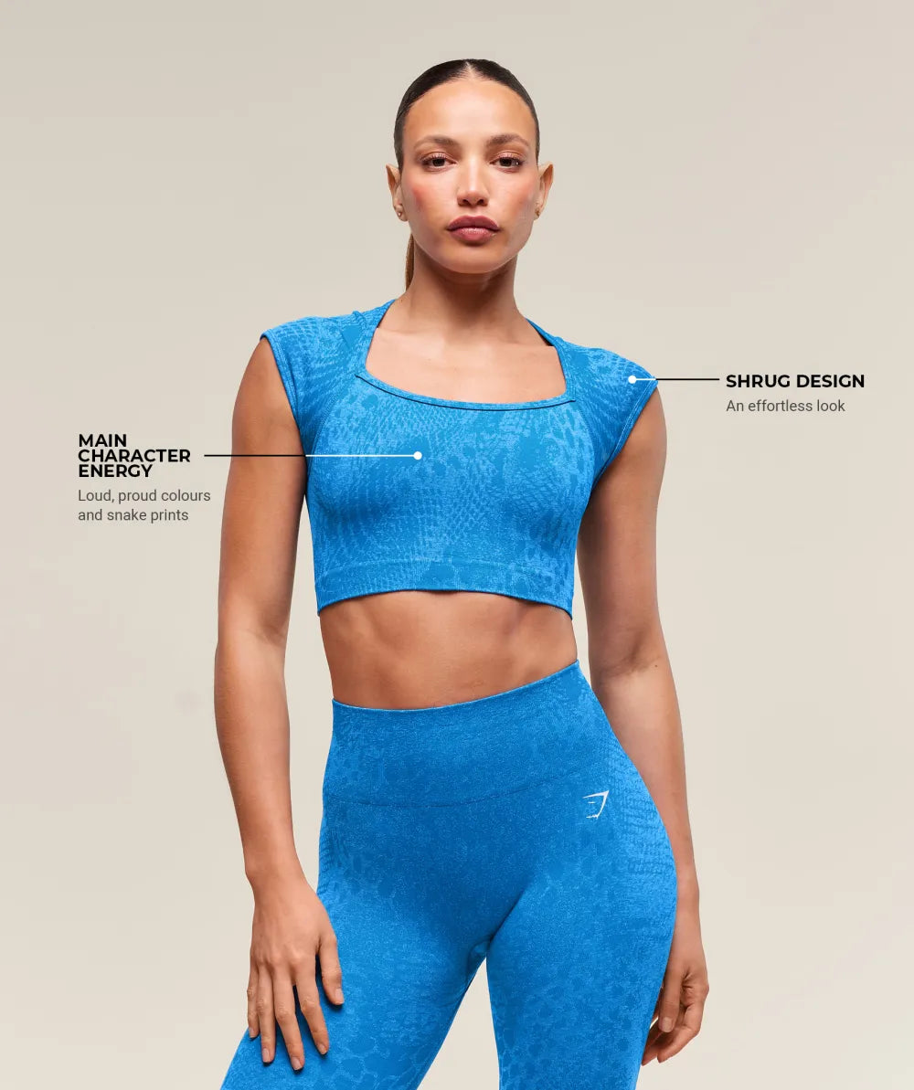 Adapt X Whitney Animal Seamless Crop Top