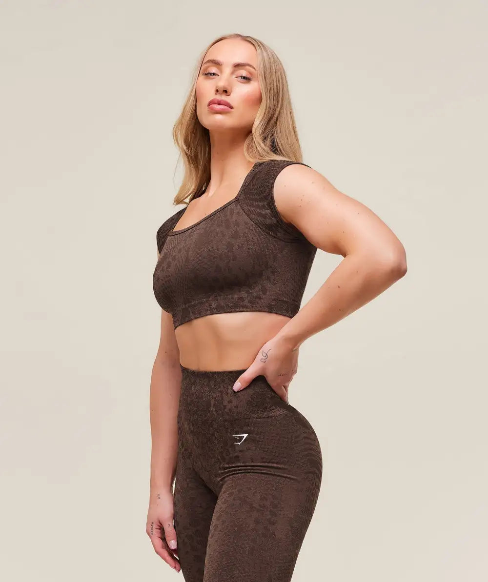 Adapt X Whitney Animal Seamless Crop Top