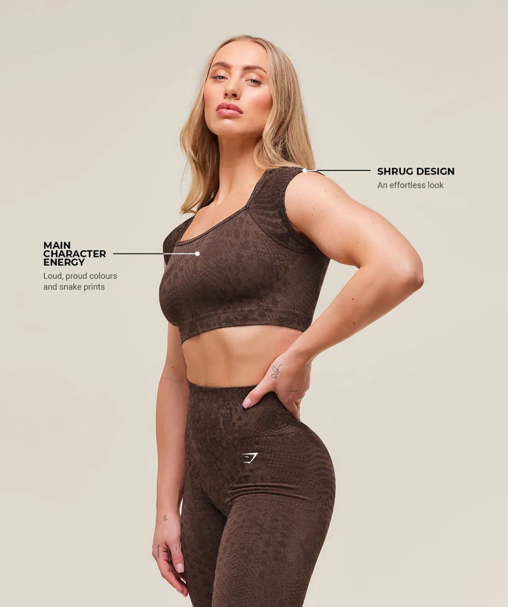 Adapt X Whitney Animal Seamless Crop Top