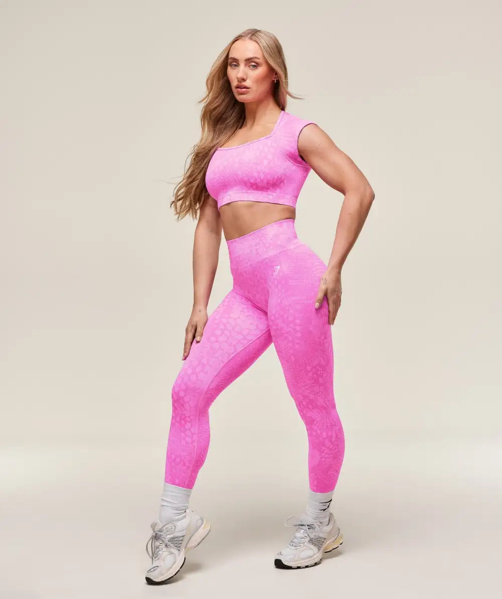 Adapt X Whitney Animal Seamless Crop Top