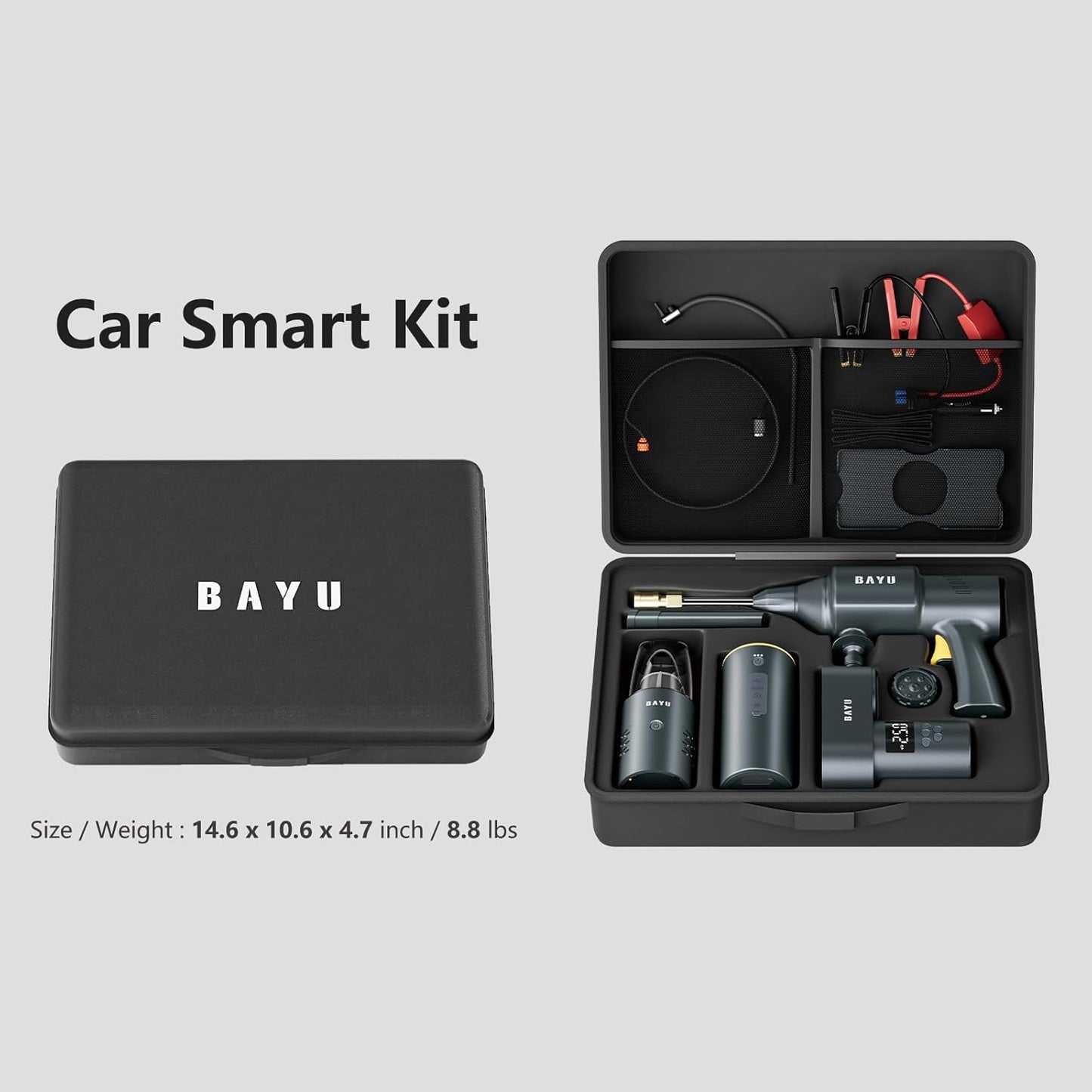 Car Battery Jump Starter with Air Compressor