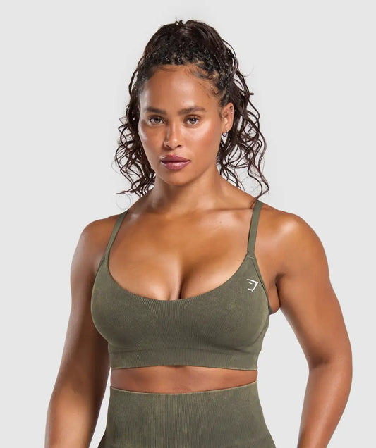 Gains Seamless Washed Sports Bra