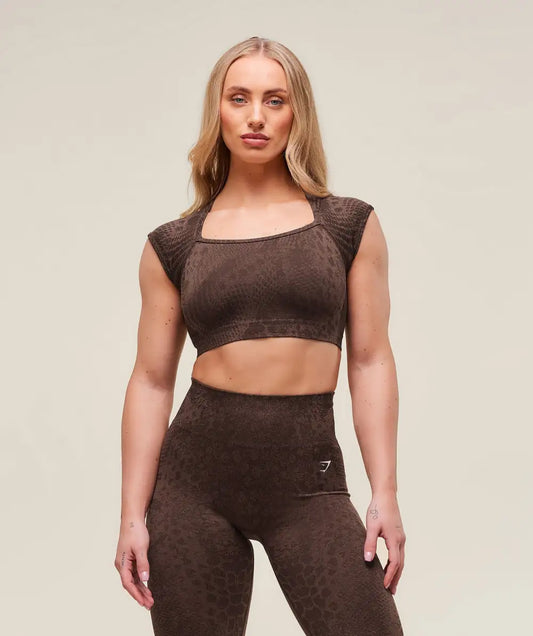 Adapt X Whitney Animal Seamless Crop Top